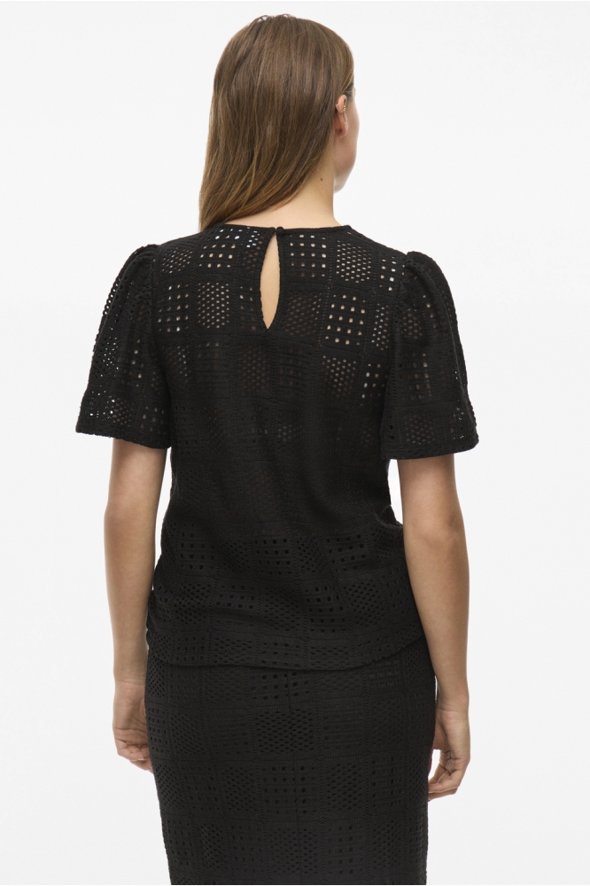 VINOVIRA O-NECK S/S TOP 14106577 Black Beauty